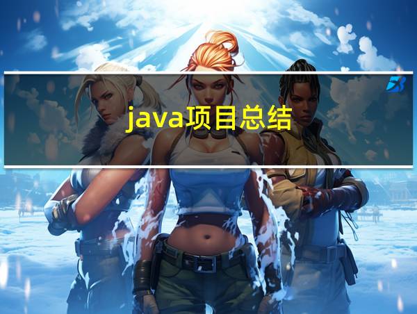 java项目总结的相关图片