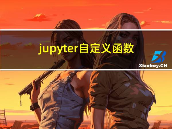 jupyter自定义函数的相关图片