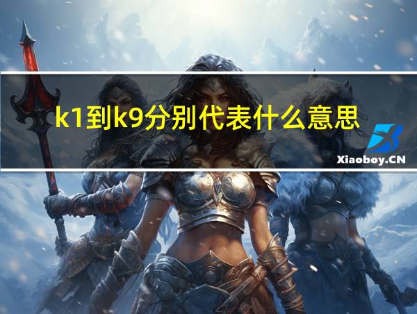 k1到k9分别代表什么意思的相关图片