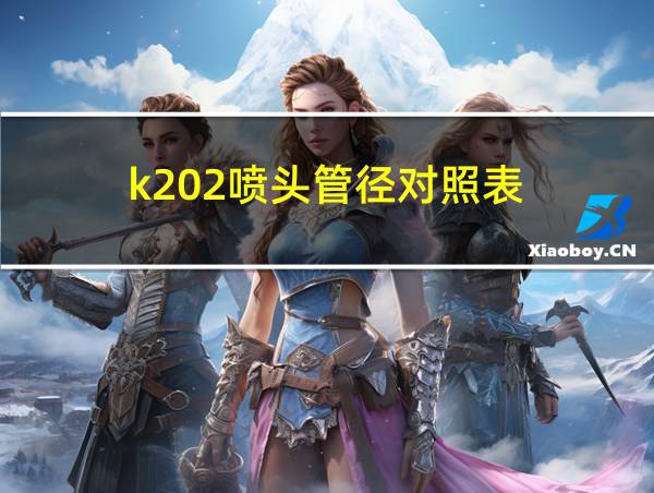 k202喷头管径对照表的相关图片