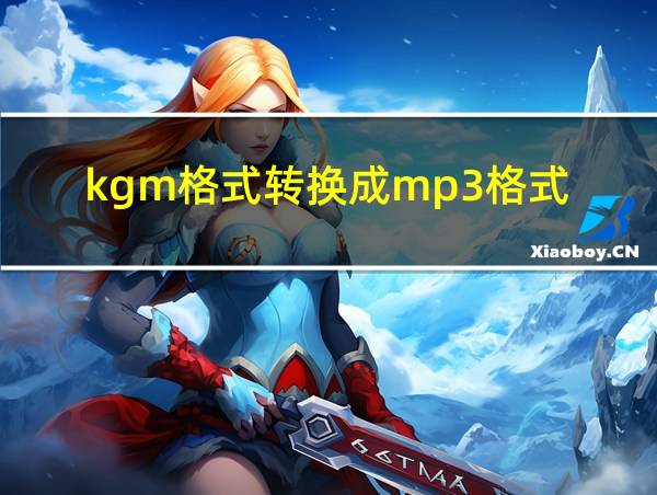 kgm格式转换成mp3格式的相关图片