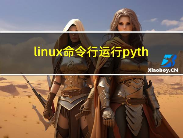 linux命令行运行python文件的相关图片