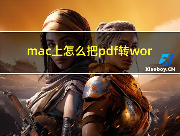 mac上怎么把pdf转word的相关图片