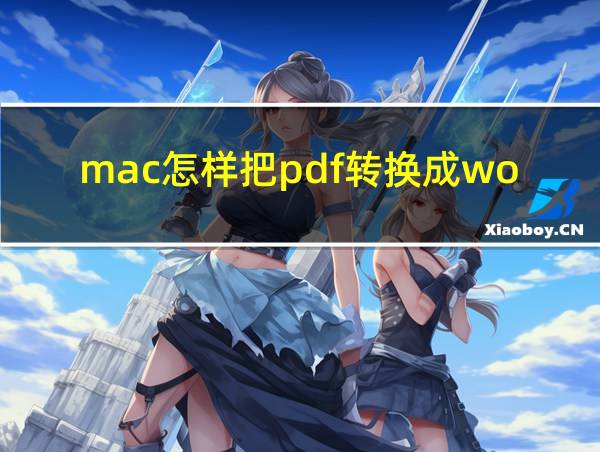 mac怎样把pdf转换成word文档的相关图片