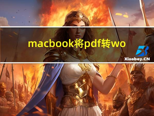 macbook将pdf转world的相关图片