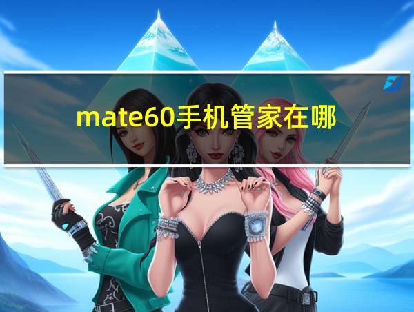 mate60手机管家在哪的相关图片