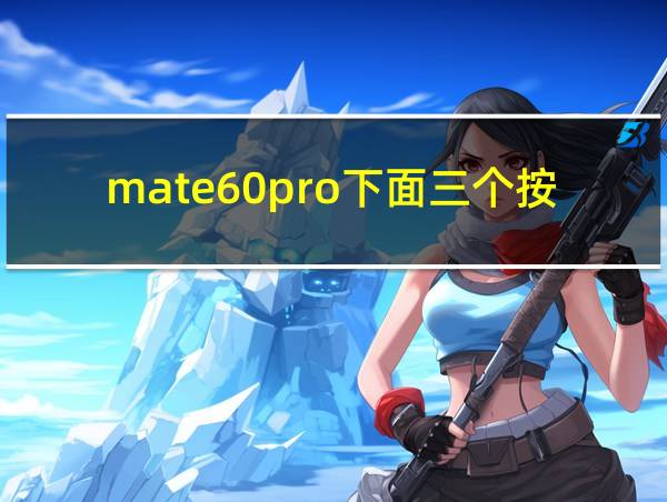 mate60pro下面三个按键的相关图片