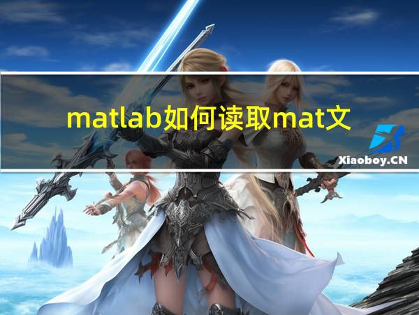 matlab如何读取mat文件的相关图片