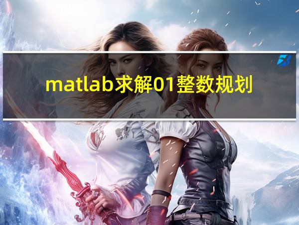 matlab求解01整数规划的相关图片