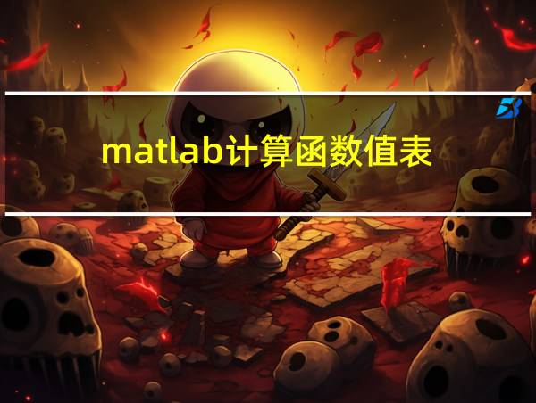 matlab计算函数值表的相关图片