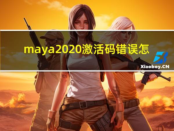 maya2020激活码错误怎么解决的相关图片