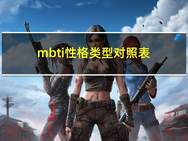 mbti性格类型对照表的相关图片