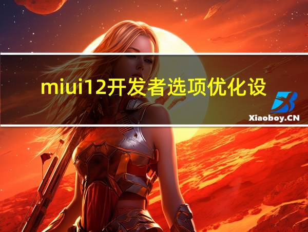 miui12开发者选项优化设置的相关图片