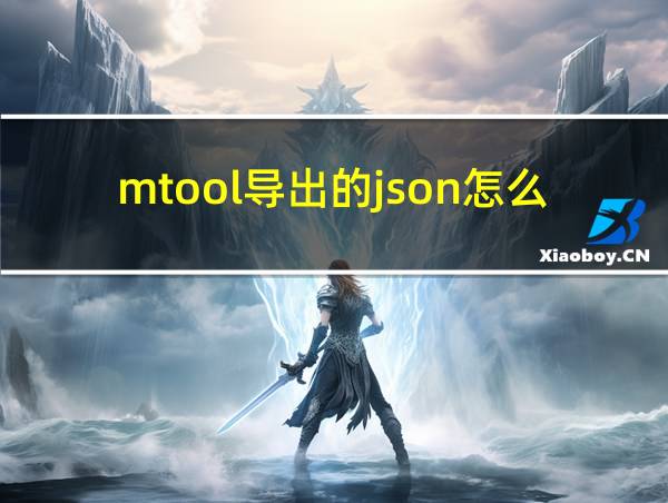 mtool导出的json怎么理解的相关图片