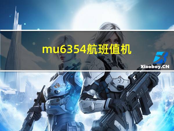 mu6354航班值机的相关图片