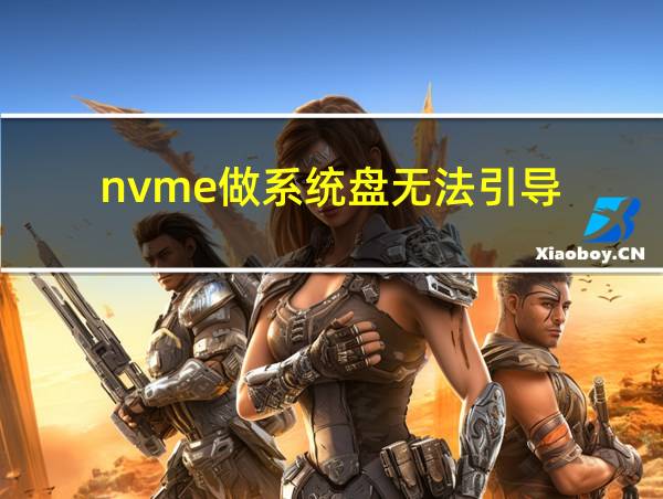 nvme做系统盘无法引导的相关图片