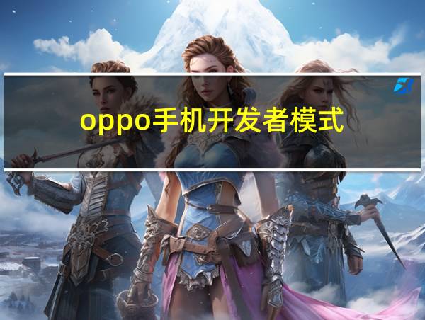 oppo手机开发者模式的相关图片