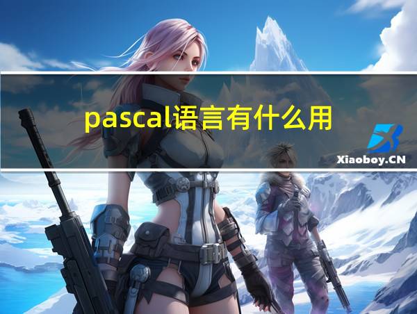 pascal语言有什么用的相关图片