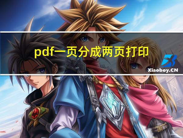 pdf一页分成两页打印的相关图片