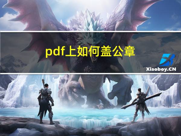 pdf上如何盖公章的相关图片