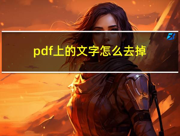 pdf上的文字怎么去掉的相关图片