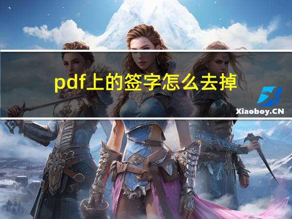 pdf上的签字怎么去掉的相关图片