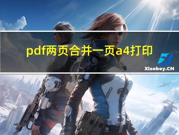 pdf两页合并一页a4打印的相关图片