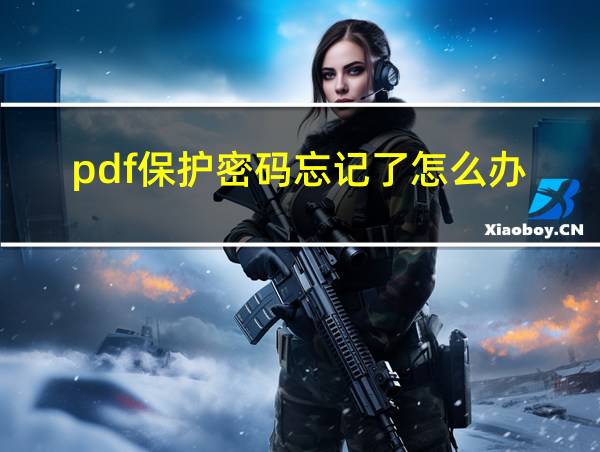 pdf保护密码忘记了怎么办的相关图片