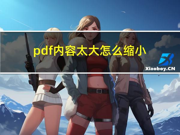 pdf内容太大怎么缩小的相关图片