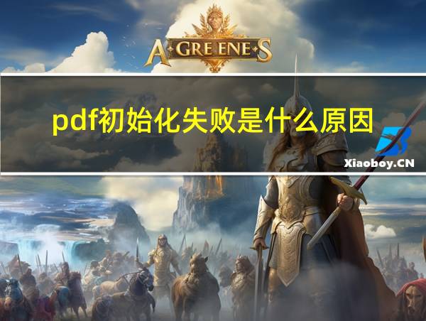 pdf初始化失败是什么原因的相关图片