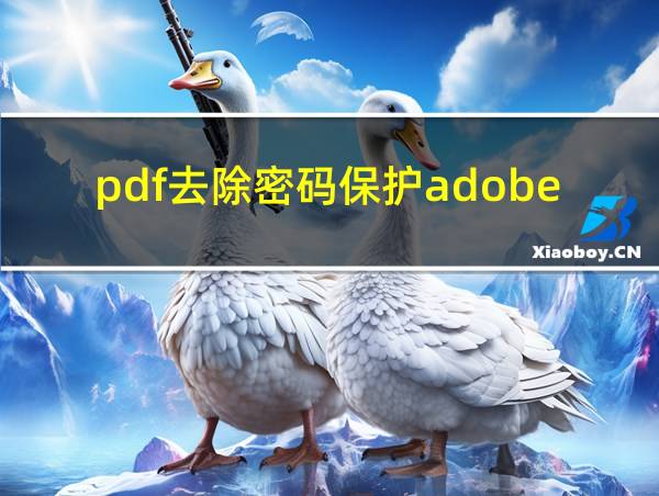 pdf去除密码保护adobe的相关图片