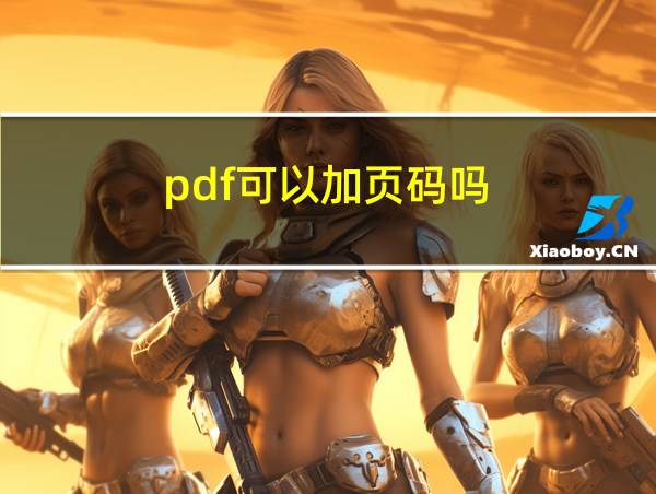 pdf可以加页码吗?的相关图片