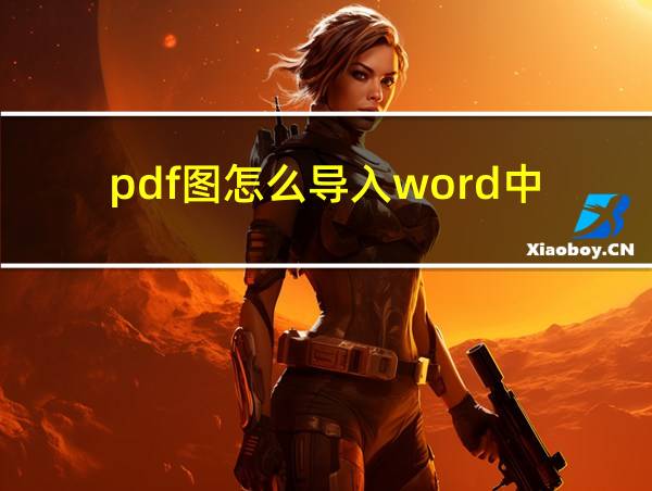 pdf图怎么导入word中的相关图片