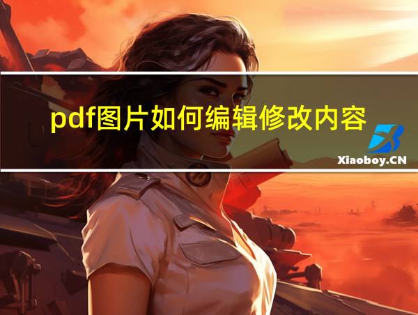 pdf图片如何编辑修改内容的相关图片