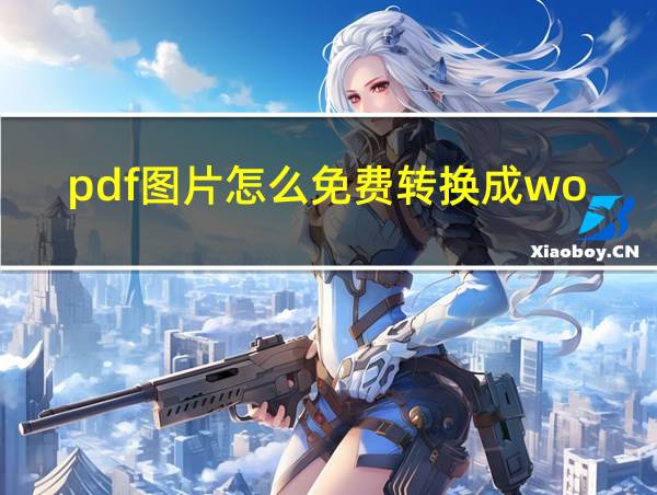 pdf图片怎么免费转换成word的相关图片