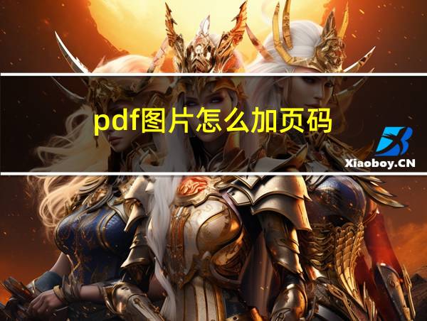 pdf图片怎么加页码的相关图片