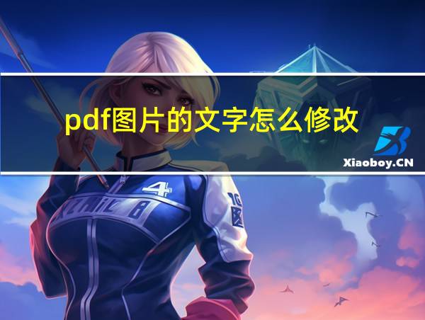 pdf图片的文字怎么修改的相关图片