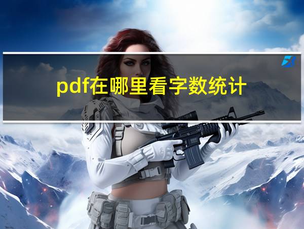 pdf在哪里看字数统计的相关图片