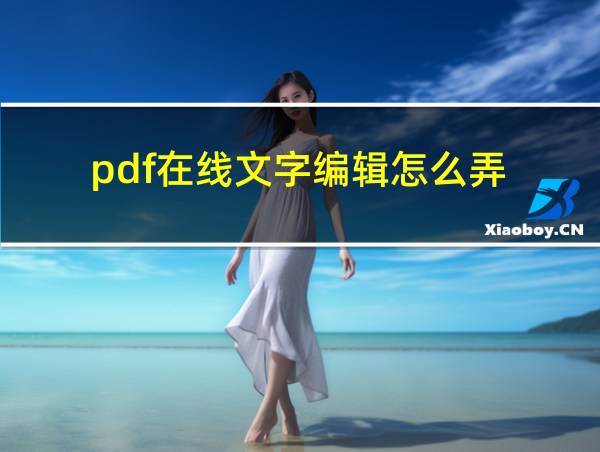 pdf在线文字编辑怎么弄的相关图片