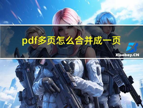 pdf多页怎么合并成一页的相关图片