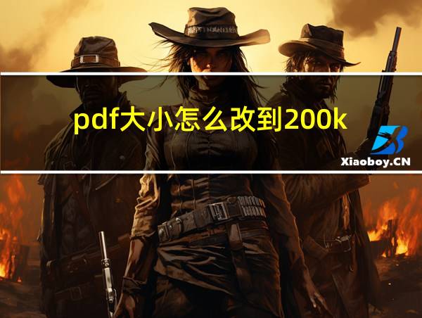 pdf大小怎么改到200k的相关图片