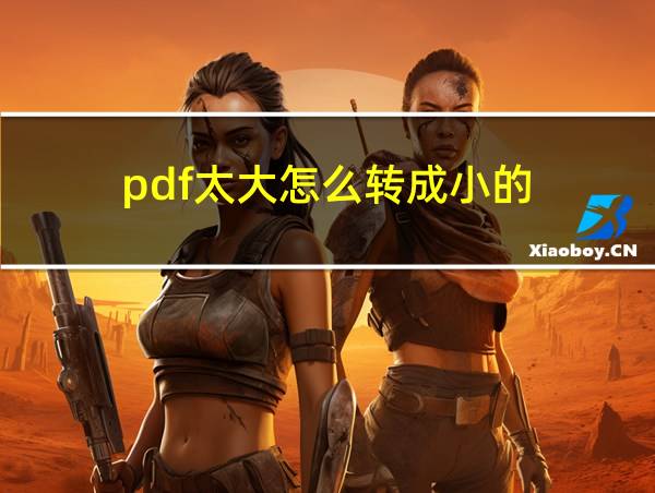 pdf太大怎么转成小的的相关图片