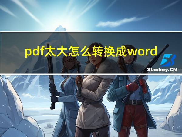 pdf太大怎么转换成word的相关图片