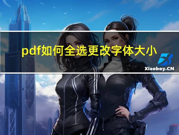 pdf如何全选更改字体大小的相关图片