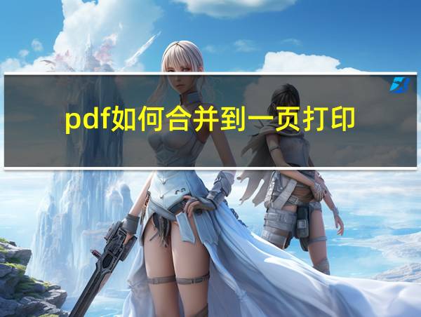 pdf如何合并到一页打印的相关图片