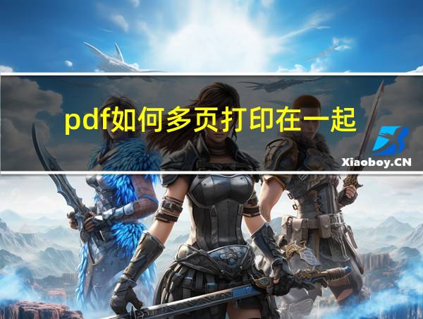 pdf如何多页打印在一起的相关图片