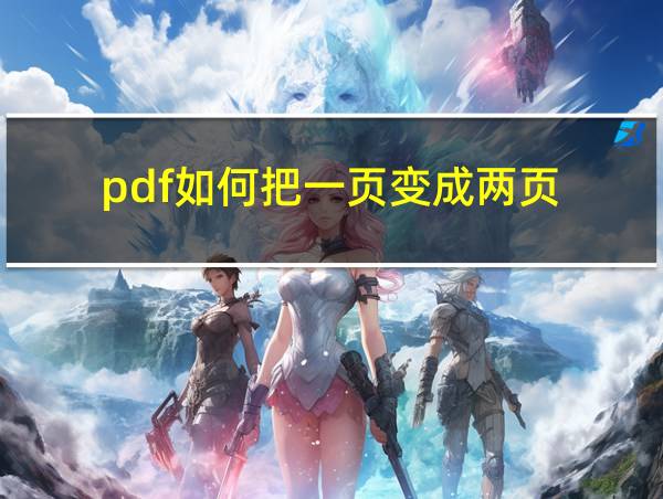 pdf如何把一页变成两页的相关图片