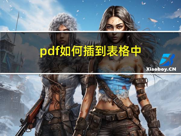 pdf如何插到表格中的相关图片