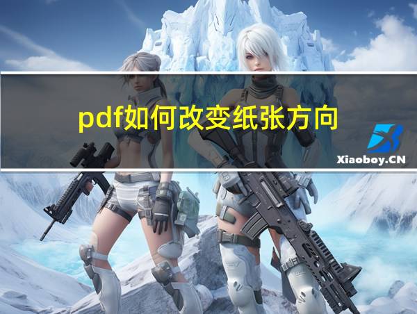 pdf如何改变纸张方向的相关图片