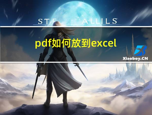 pdf如何放到excel的相关图片